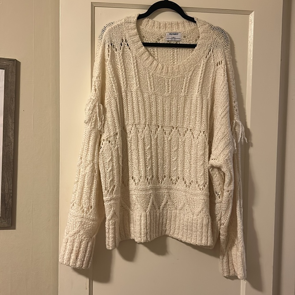 Creamy ivory Cable Knit Sweater
